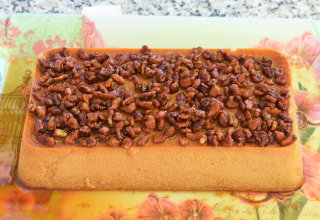 Flan de turrón de Jijona líquido flan de turrón de Jijona líquido